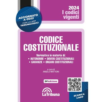 Codice costituzionale 2024 codici vigenti la tribuna