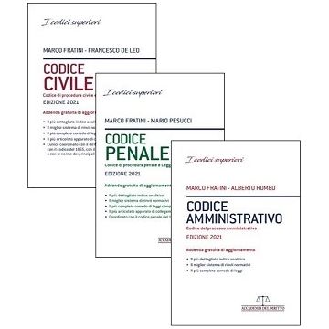 KIT CODICI SUPERIORI 2021 MARCO FRATINI CONCORSO MAGISTRATURA ACCADEMIA DEL DIRITTO