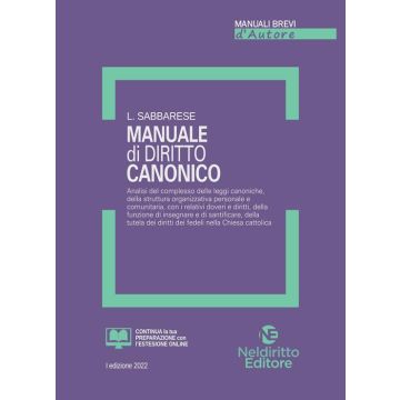 Manuale di diritto ecclesiastico canonico 2022 sabbarese neldiritto
