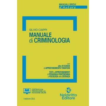 Manuale di criminologia 2021 ciappi silvio neldiritto editore