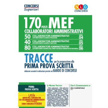 TRACCE PRIMA PROVA SCRITTA DI 170 POSTI MEF COLLABORATORI AMMINISTRATIVI NLD NELDIRITTO CONCORSI