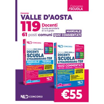 Concorso 119 docenti Valle d'Aosta. 61 posti Comuni. Manuale per tutte le prove + Quiz