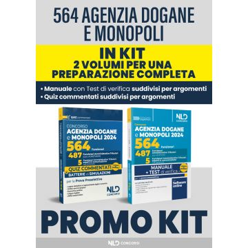 Kit Concorso 564 funzionari Agenzia delle Dogane e dei Monopoli. Manuale + Quiz commentati