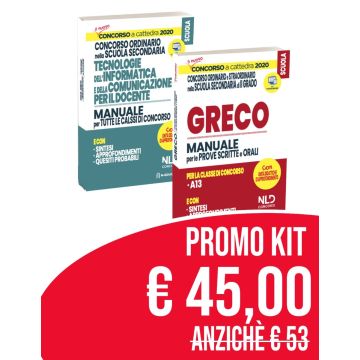 Kit Concorso Scuola 2020: Greco. Manuale di preparazione alle prove scritte e orali + Manuale di Informatica per il docente per tutte le classi di concorso