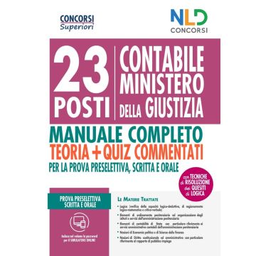 23 posti contabili Ministero della Giustizia. Manuale completo+Quiz commentati