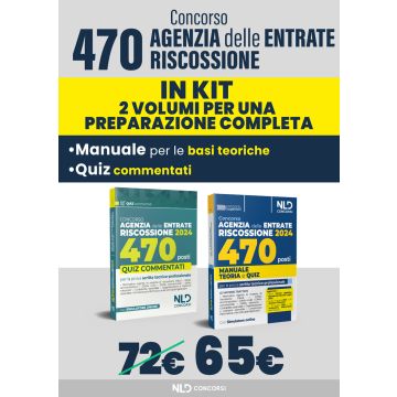 Concorso Agenzia delle Entrate Riscossione 2024. 470 posti. Manuale+test di verifica per la preparazione al concorso. Nuova ediz.