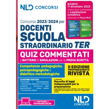 Concorso docenti scuola straordinario TER 2023-2024. Quiz commentati per la prova scritta