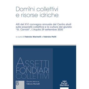 Domini collettivi e risorse idriche. Reclami, segnalazioni e sanzioni autore. Atti del XVI convegno annuale del Centro studi sulle proprietà collettive e sulla cultura del giurista «G. Cervati» (L'Aquila 29 settembre 2020)