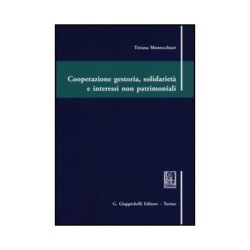Cooperazione Gestoria, Solidarieta' E Interessi Non Patrimoniali - Montecchiari Tiziana - Giappichelli - 9788834836316