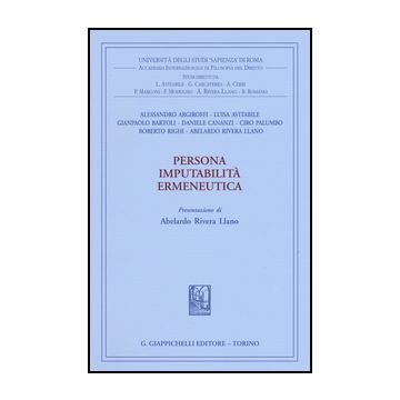 Persona Imputabilita' Ermeneutica -  - Giappichelli - 9788834855751