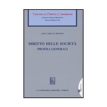 Diritto Di Societa'. Profili Generali - Rivolta G. Carlo - Giappichelli - 9788834858448