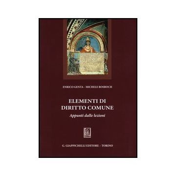 Elementi Di Diritto Comune. Appunti Dalle Lezioni   [Genta - Giappichelli]
