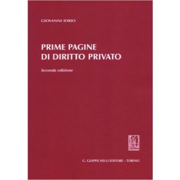 Prime Pagine Di Diritto Privato    [Iorio - Giappichelli]