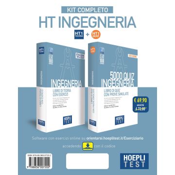 Hoepli test. Ingegneria. Kit completo: Libro di Teoria con esercizi + 5000 Quiz con prove simulate