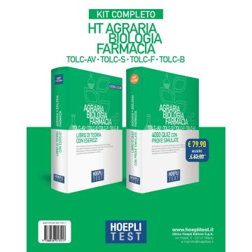 Hoepli test. Agraria, Biologia, Farmacia TOLC-AV, TOLC-S, TOLC-F, TOLC-B. Kit completo