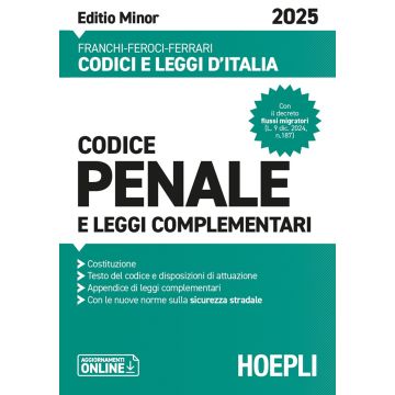 Codice penale e leggi complementari. Ediz. Minor 2025. Con aggiornamenti online - Hoepli