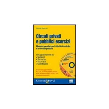 Circoli Privati E Pubblici Esercizi. Manuale Operativo Per L'attivita' Di Controllo E La Corretta Gestione. Con Cd-rom