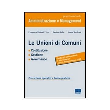 Le Unioni Di Comuni -  Costituzione -  Gestione -  Governance