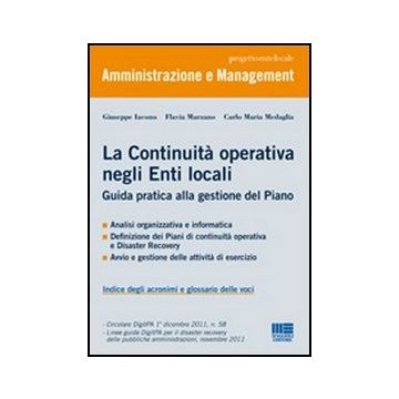 La Continuita' Operativa Negli Enti Locali  Opportunita' 