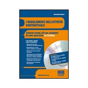 I Regolamenti Dell'attivita' Contrattuale. Cd-rom 