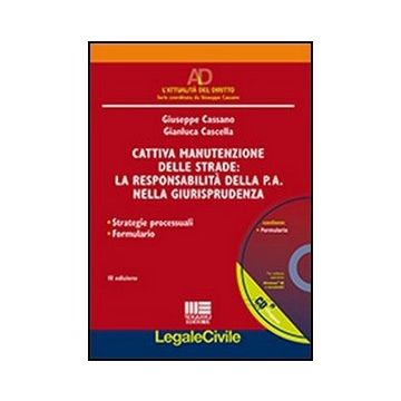 Cattiva Manutenzione Delle Strade. La Responsabilita' Della P.a. Nella Giurisprudenza. Con Cd-rom
