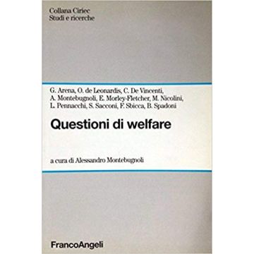 Questioni Di Welfare - Montebugnoli - Franco Angeli - 9788846440914