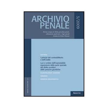 Archivio Penale (2009) - Pansini Gustavo - Aracne - 9788854839328