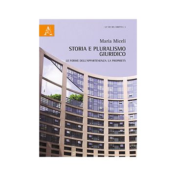Storia E Pluralismo Giuridico. Le Forme Dell'appartenenza. La Proprieta' - Miceli Maria - Aracne - 9788854865303