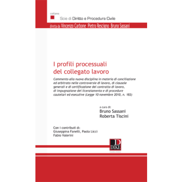 I Profili Processuali Del Collegato Lavoro  - Sassani Bruno; Tiscini Roberta - Dike Giuridica Editrice - 9788858200353