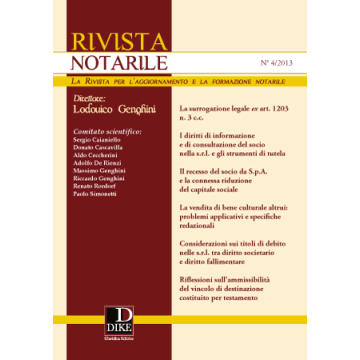 Rivista Notarile (2013) -  - Dike Giuridica Editrice - 9788858202746