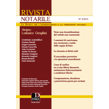 Rivista Notarile (2014) -  - Dike Giuridica Editrice - 9788858203583