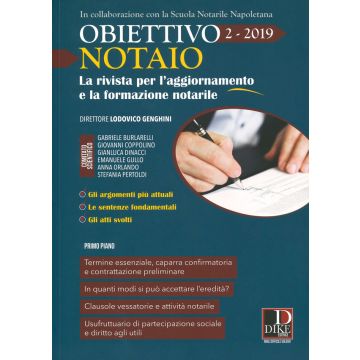 Obiettivo Notaio. La rivista per l'aggiornamento e la formazione notarile (2019). Vol. 2
