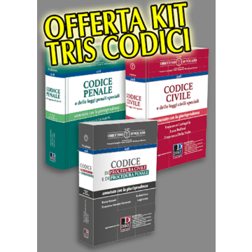 Kit tre codici annotati: Codice civile-Codice penale-Codice di procedura civile