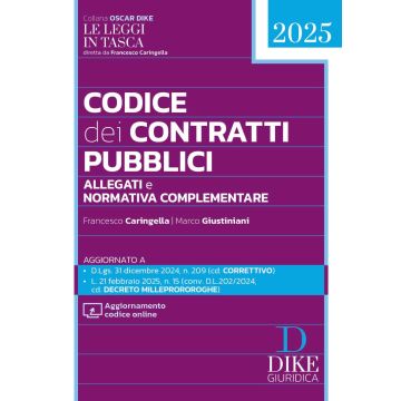 Codice dei contratti pubblici Pocket 2025. Con aggiornamento codice online (Pocket - Le leggi in Tasca)
