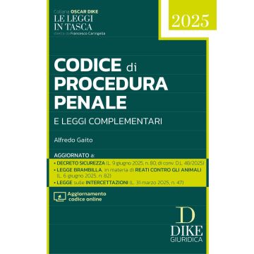 Codice di procedura penale e leggi complementari 2025 (Pocket - Le leggi in Tasca)