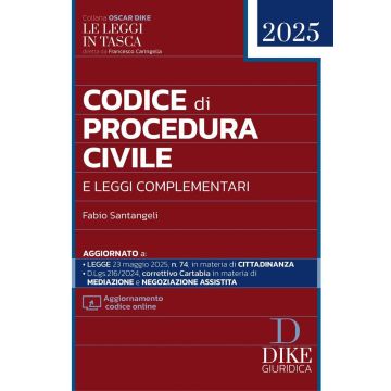 Codice di procedura civile e leggi complementari 2025. Con aggiornamento online (Pocket - Le leggi in Tasca)