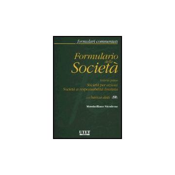 Formulario Delle Societa'. Con Cd-rom Responsabilita' Limitata. - Nicodemo Massimiliano - Utet Giuridica - 9788859800521