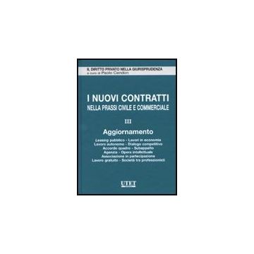 I Nuovi Contratti Nella Prassi Civile E Commerciale  Leasing Pubblico, Lavori In Economia, Lavoro Autonomi, Dialogo Competitivo, Accordo Quadro, Subappalto, Agenzia, Opera Intellettuale.... -  - Utet Giuridica - 9788859802525
