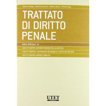 Trattato di diritto penale. Parte speciale. Vol. 3 - I delitti contro l'amministrazione della giustizia. I delitti contro il sentimento religioso e la pietà dei defunti . I delitti contro l'ordine pubblico