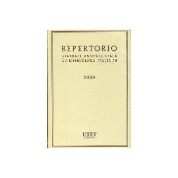 Repertorio Della Giurisprudenza Italiana (2009) -  - Utet Giuridica - 9788859805465