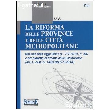 La Riforma Delle Province E Delle Citta' Metropolitane  -  - Simone - 9788891403117