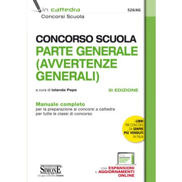 Concorso scuola parte generale avvertenze generali 2020 concorso a cattedra simone edizioni