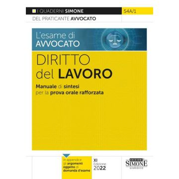 L'ESAME DI AVVOCATO DIRITTO DEL LAVORO EDIZIONI SIMONE