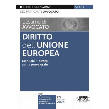 Diritto dell'unione europea per l'esame di avvocato 2023 simone