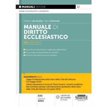 Manuale di diritto ecclesiastico 2023. Chiese, culti e religioni nell'ordinamento italiano