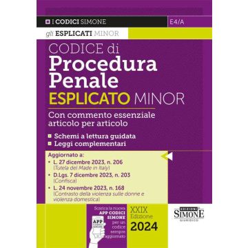 Codice di procedura penale. Esplicato minor. Con aggiornamento codice online 2024 (Codici Esplicati Minor)