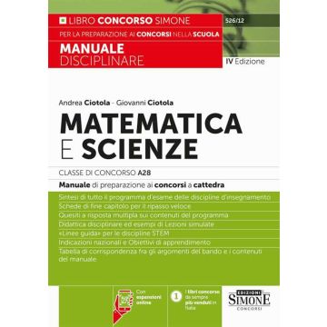 Matematica e scienze. Classe di concorso A28. Manuale di preparazione ai concorsi a cattedra. Con espansioni online