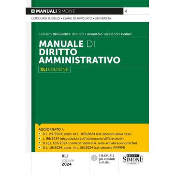 Manuale di diritto amministrativo 2024 - Simone