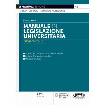 Manuale di legislazione universitaria - Simone 2025