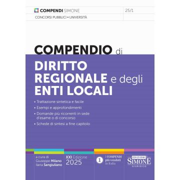 Compendio di diritto regionale e degli enti locali 2025 - Simone
